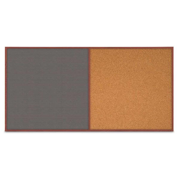 Enclosed Corkboard, 1 Door, 72"x48", 4" Fra, UV3419-BRONZE-AMETHY